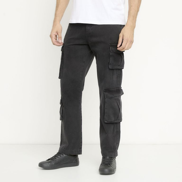 Jeans Bolsillos Cargo Hombre