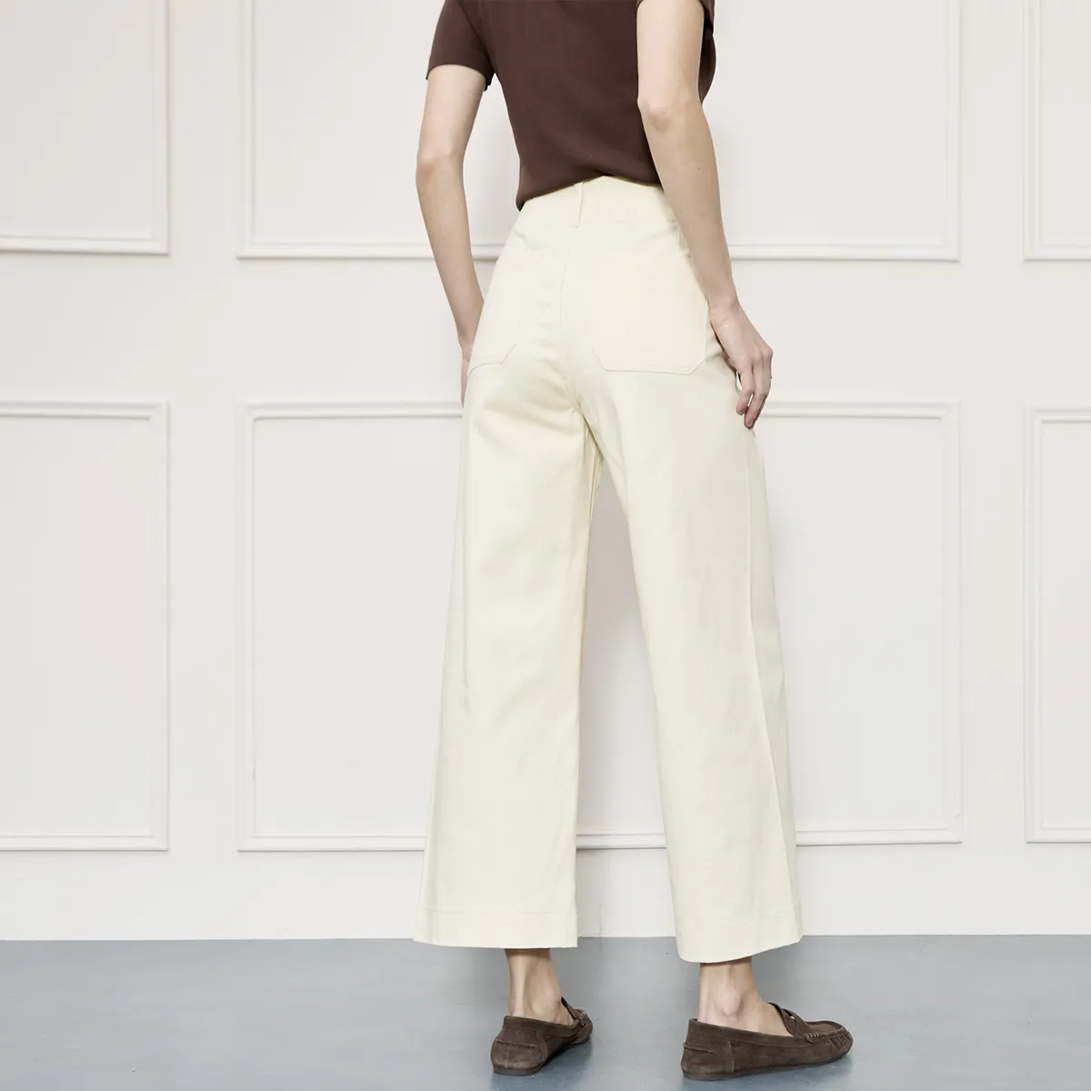 BASEMENT - Pantalón Flare Tiro Medio Mujer Basement