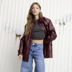 AMERICANINO - Chaqueta Mujer Cuero Effect