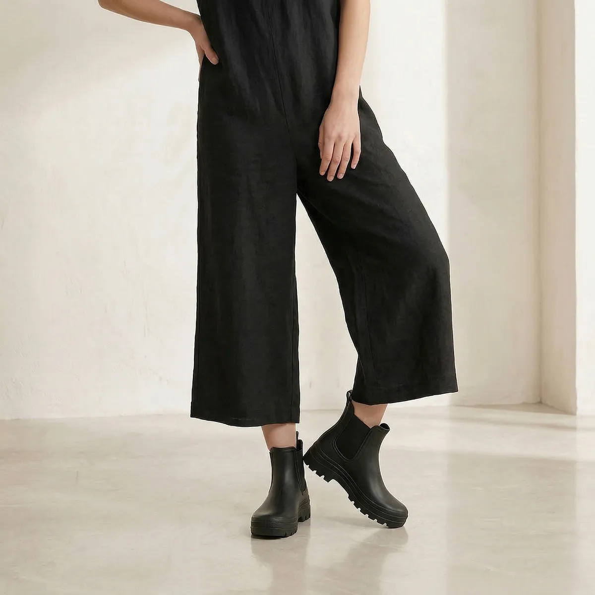 SYBILLA - Bota de Agua Mujer Negro Sybilla