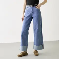 BASEMENT - Jeans Wide Leg Mujer