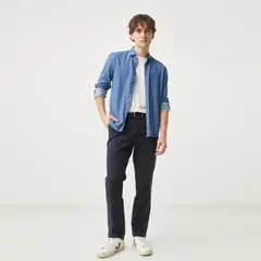 BASEMENT - Pantalón Chino Gabardina Slim Fit Hombre
