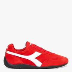 DIADORA - Veloza Zapatilla Urbana Hombre Cuero Rojo