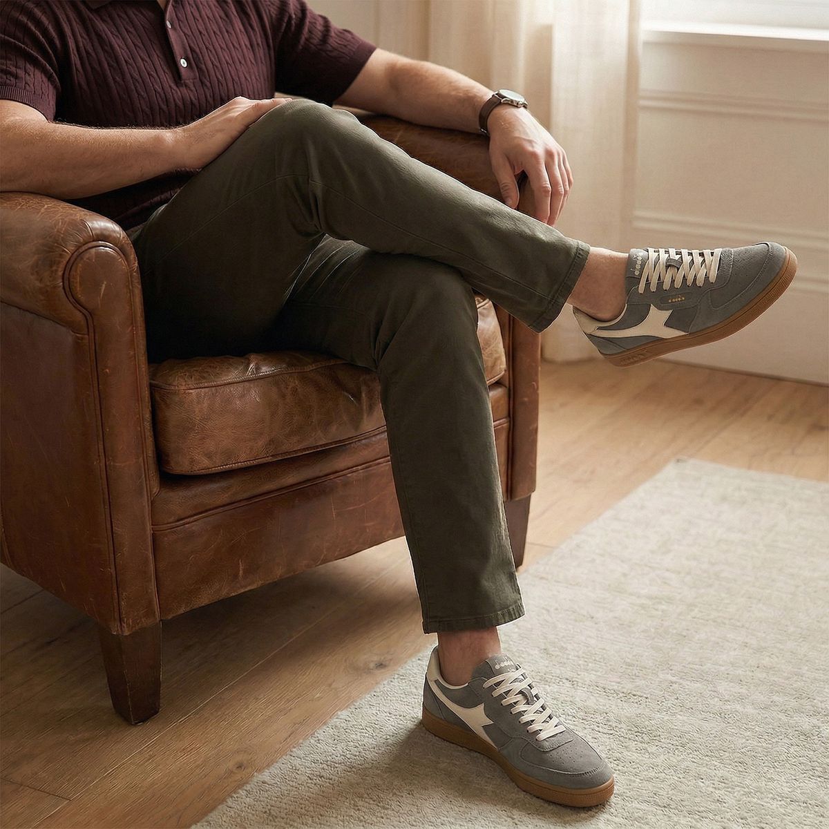 DIADORA - Bagol Zapatilla Urbana Hombre Gris Diadora