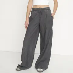 SYBILLA - Pantalón Wide Leg Tiro Medio Mujer