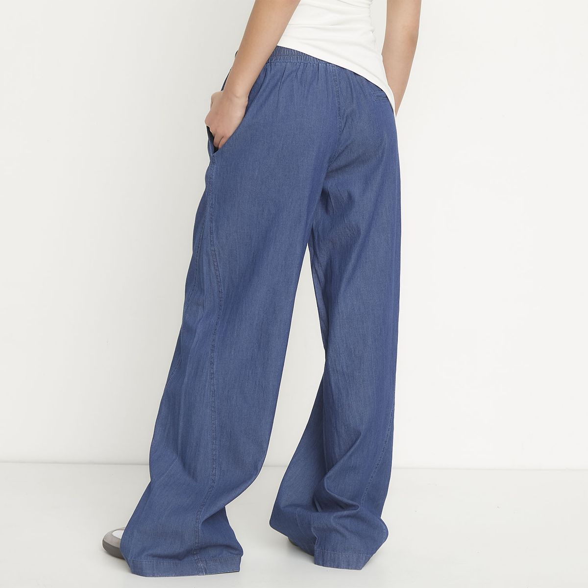 SYBILLA - Pantalón Wide Leg Tiro Medio Mujer Sybilla