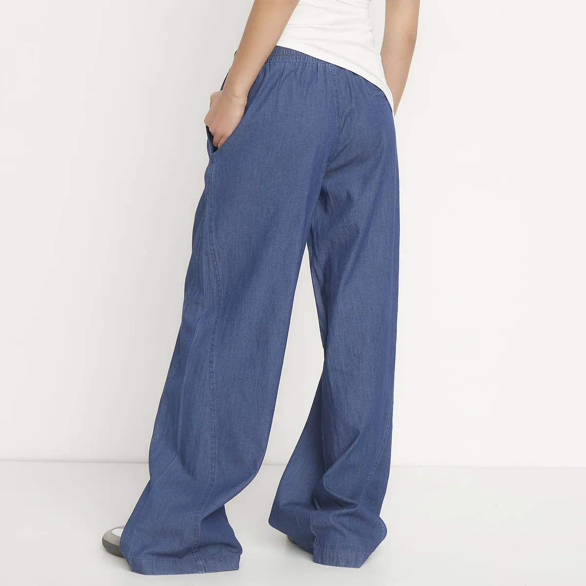SYBILLA - Pantalón Wide Leg Tiro Medio Mujer Sybilla