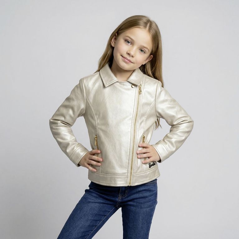 BARBIE Chaqueta Niña Efecto Cuero
