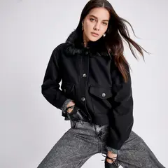 UNIVERSITY CLUB - Chaqueta Cuello Pelo Mujer