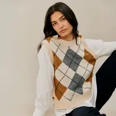 BASEMENT - Sweater Combinado Mujer