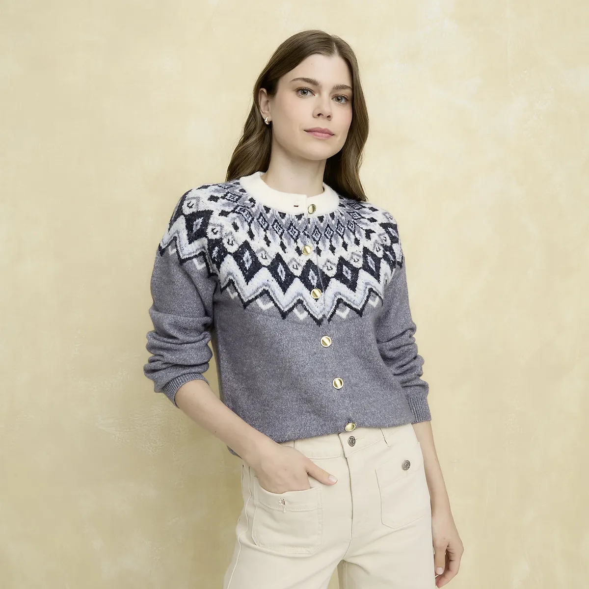 UNIVERSITY CLUB - Chaleco Jacquard Mujer University Club