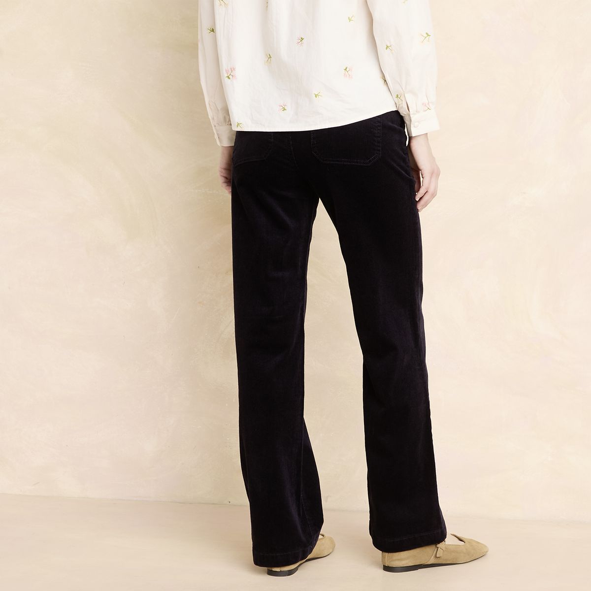 ELLE - Pantalón Straight Tiro Alto Mujer Elle