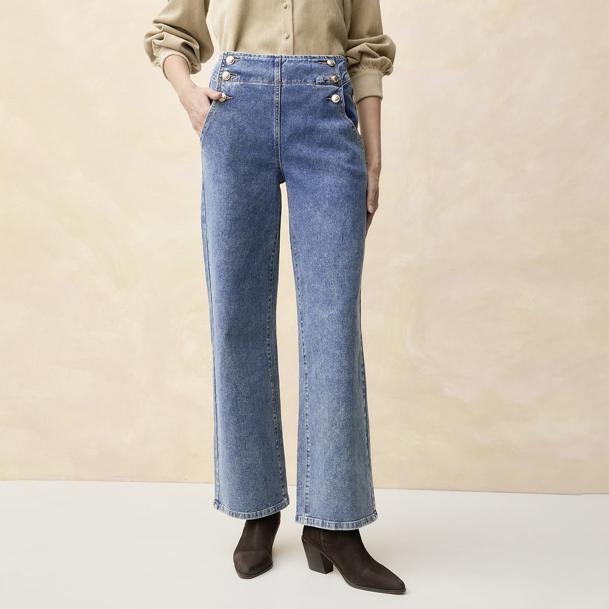 ELLE - Jeans Straight Mujer Elle