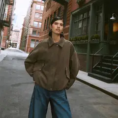 AMERICANINO - Chaqueta Suede Baloon Mujer