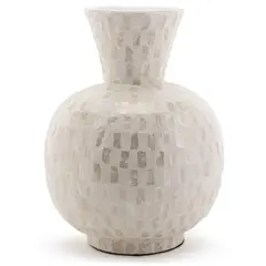 BASEMENT HOME - Jarrón Capiz Blanco