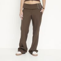 Pantalón Regular Tiro Medio Mujer