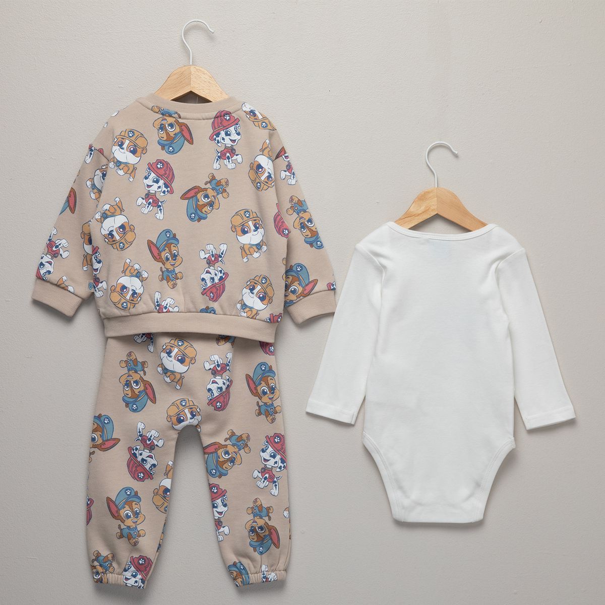PAW PATROL - Conjunto Bebe Poleron Más Pantalon De Buzo Y Body Paw Patrol