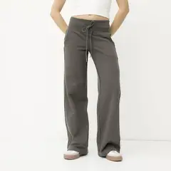 SYBILLA - Pantalón de Buzo Wide Leg Tiro Bajo Mujer