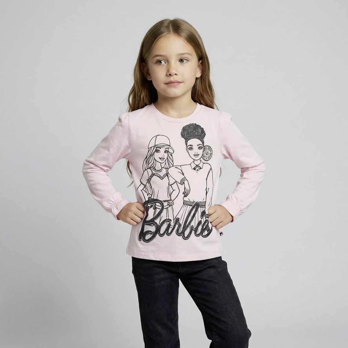 BARBIE - Polera Niña Algodón Barbie