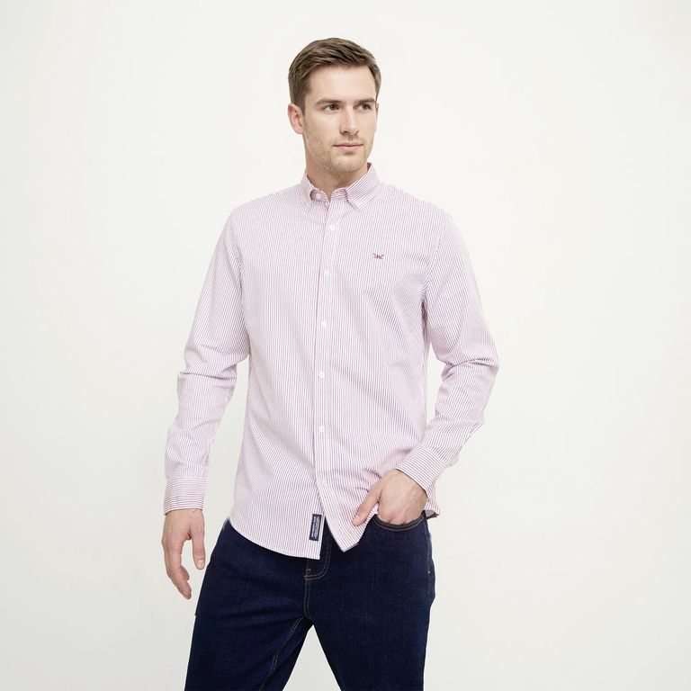 Camisa Manga Larga Algodón Hombre