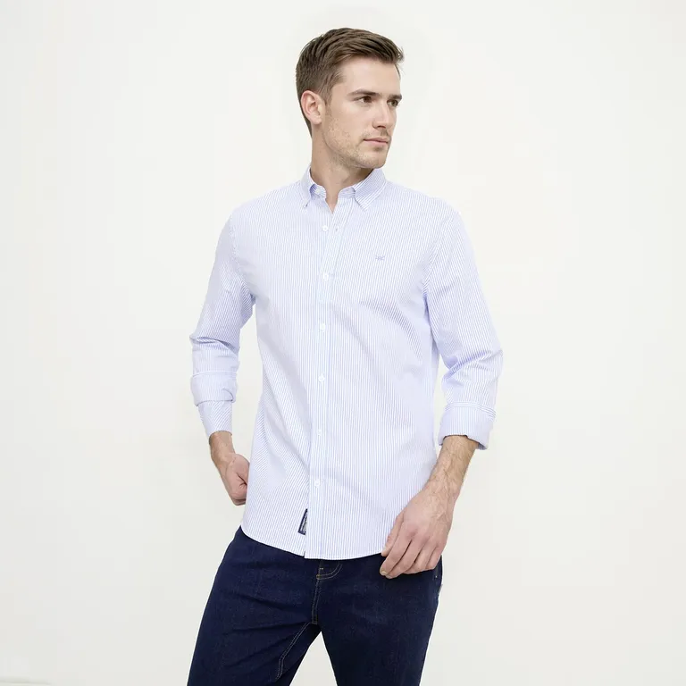 Camisa Manga Larga Algodón Hombre