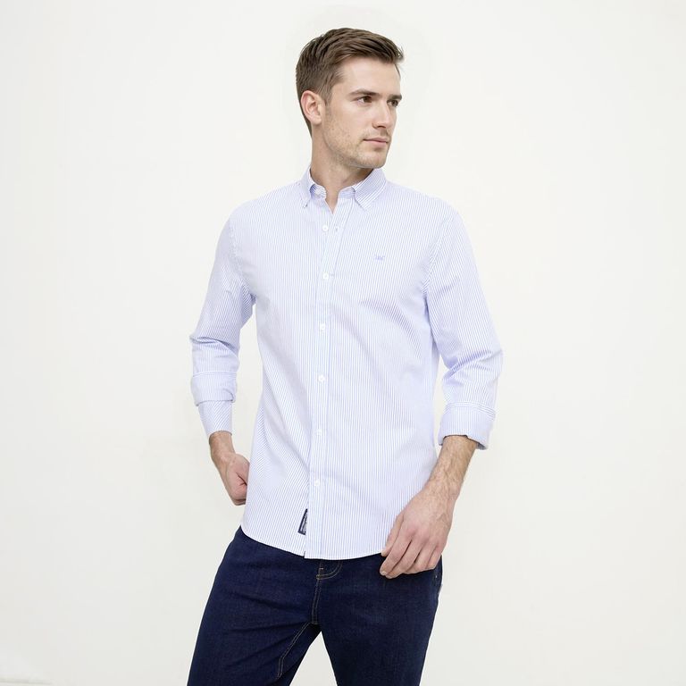 Camisa Manga Larga Algodón Hombre