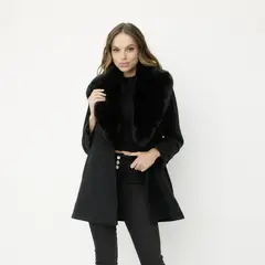 MOSSIMO - Abrigo Cuello Pelo Mujer