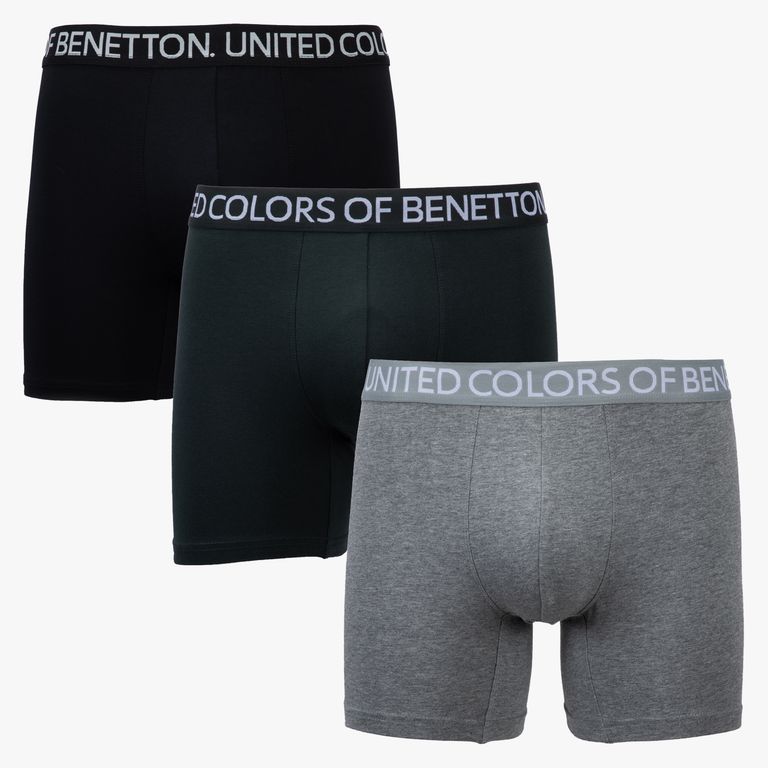 BENETTON Pack De 3 Boxers Medios Algodón Hombre