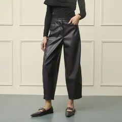 BASEMENT - Pantalón Baggy Tiro Alto Mujer