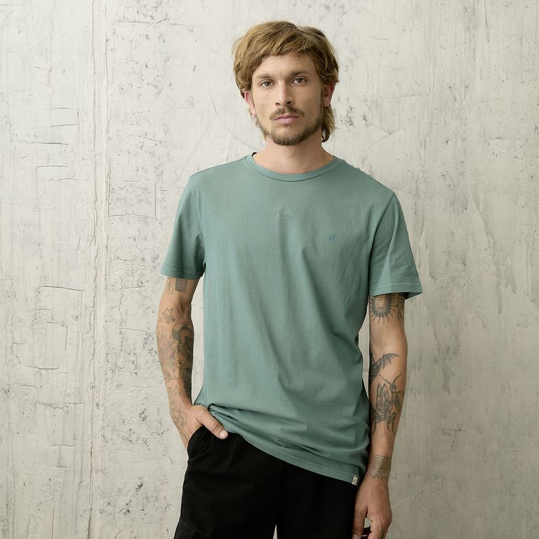 Polera Manga Corta Algodón Hombre Estilo Casual · Verde