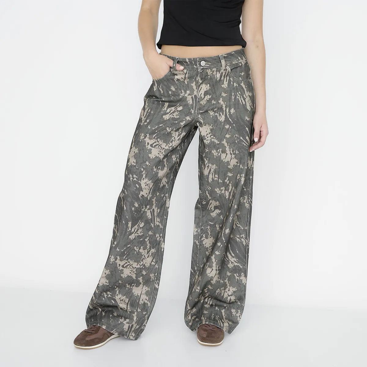 SYBILLA - Jeans Baggy Tiro Medio Mujer Sybilla