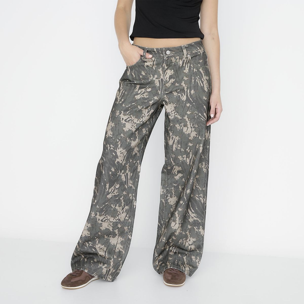 SYBILLA - Jeans Baggy Tiro Medio Mujer Sybilla