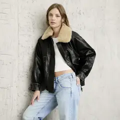 AMERICANINO - Chaqueta Efecto Pelo Mujer