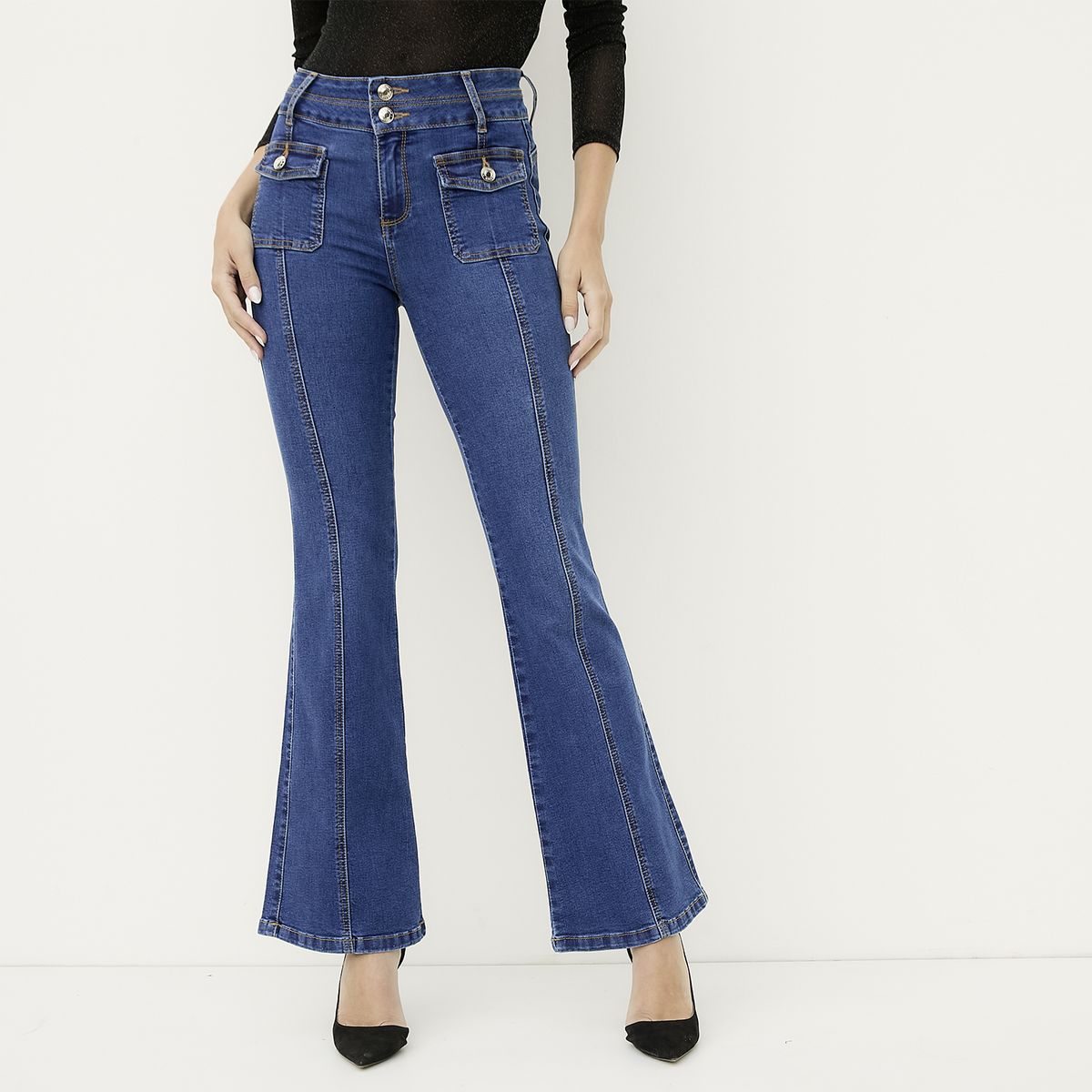 MOSSIMO - Jeans Flare Mujer Mossimo