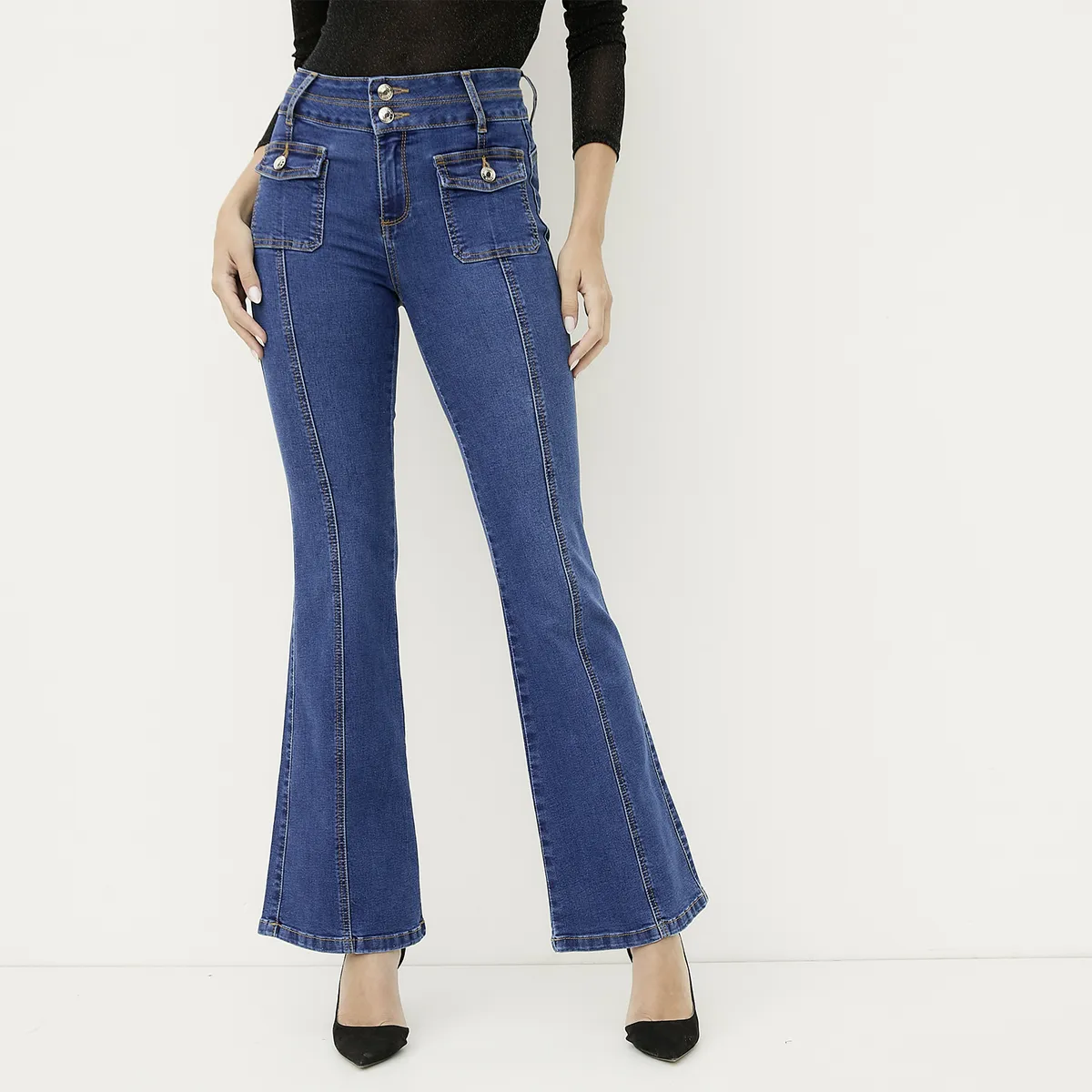 MOSSIMO - Jeans Flare Mujer Mossimo