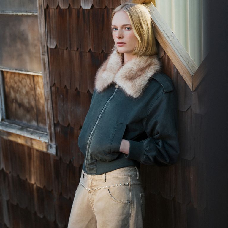 SYBILLA Chaquetas Cuello Pelo Mujer