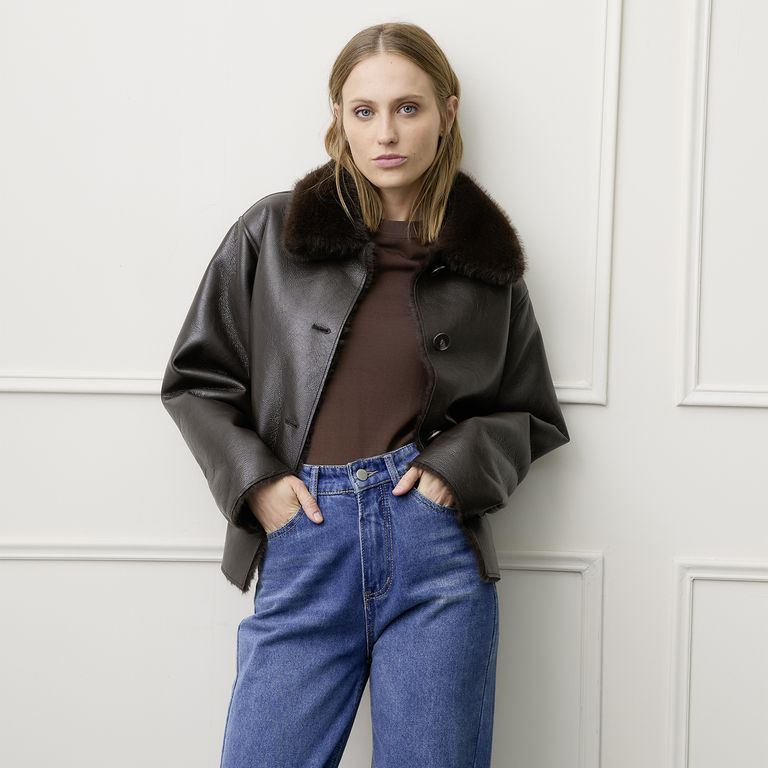 BASEMENT Chaqueta Cuello Pelo Mujer