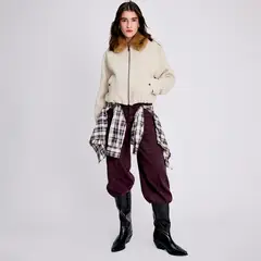 BASEMENT - Chaqueta Cuello Pelo Mujer