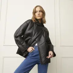 BASEMENT - Chaqueta Borreguito Mujer