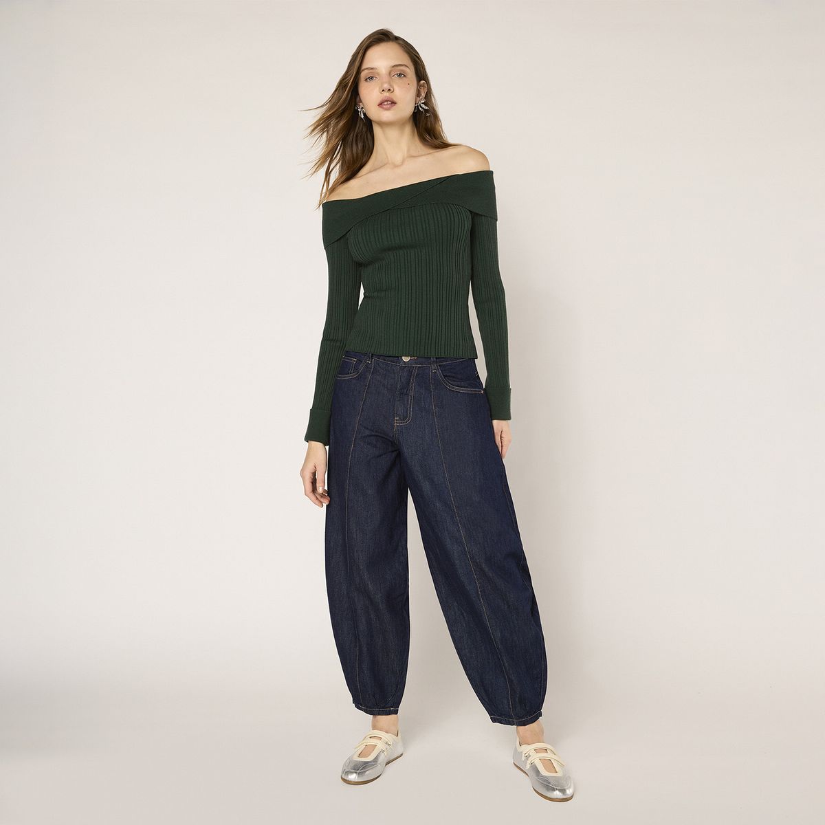SYBILLA - Sweater Off Shoulder Mujer Sybilla