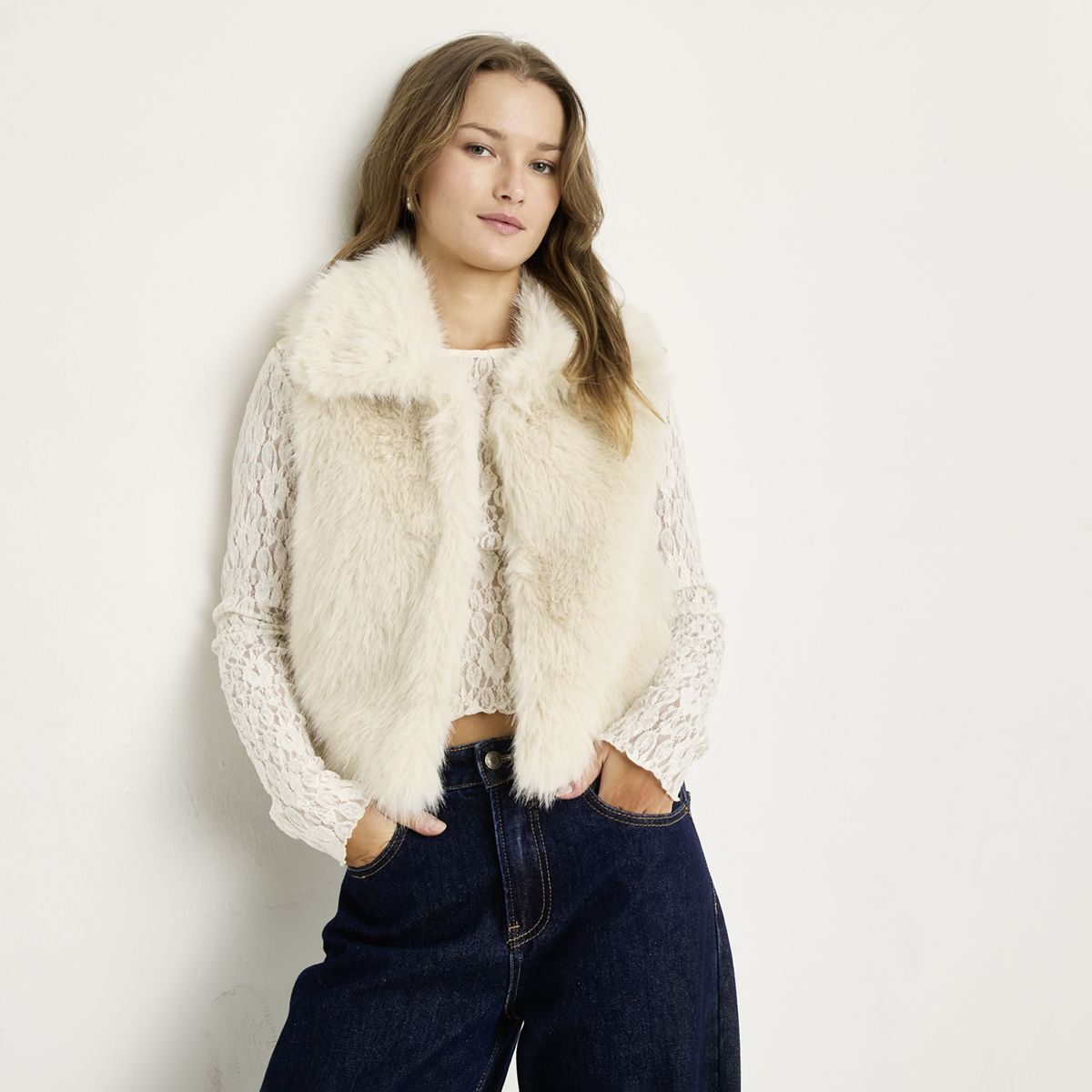 SYBILLA - Chaqueta Efecto Pelo Mujer Sybilla