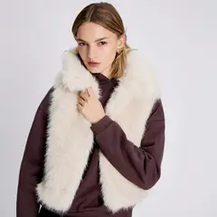 SYBILLA - Chaqueta Efecto Pelo Mujer
