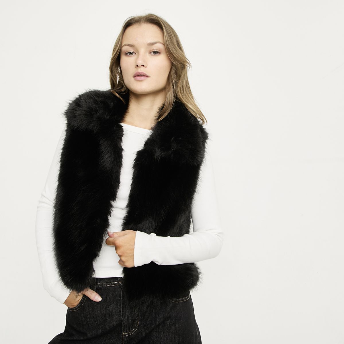 SYBILLA - Chaqueta Efecto Pelo Mujer Sybilla