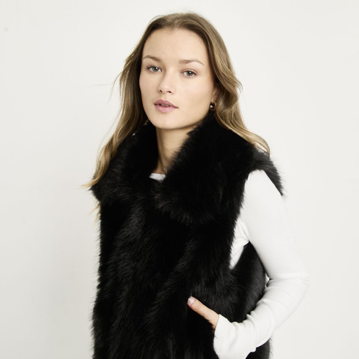 SYBILLA - Chaqueta Efecto Pelo Mujer Sybilla