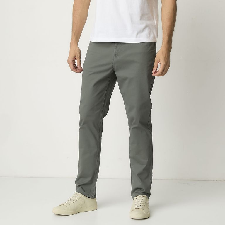 Pantalón Slim Fit Algodón Casual Hombre