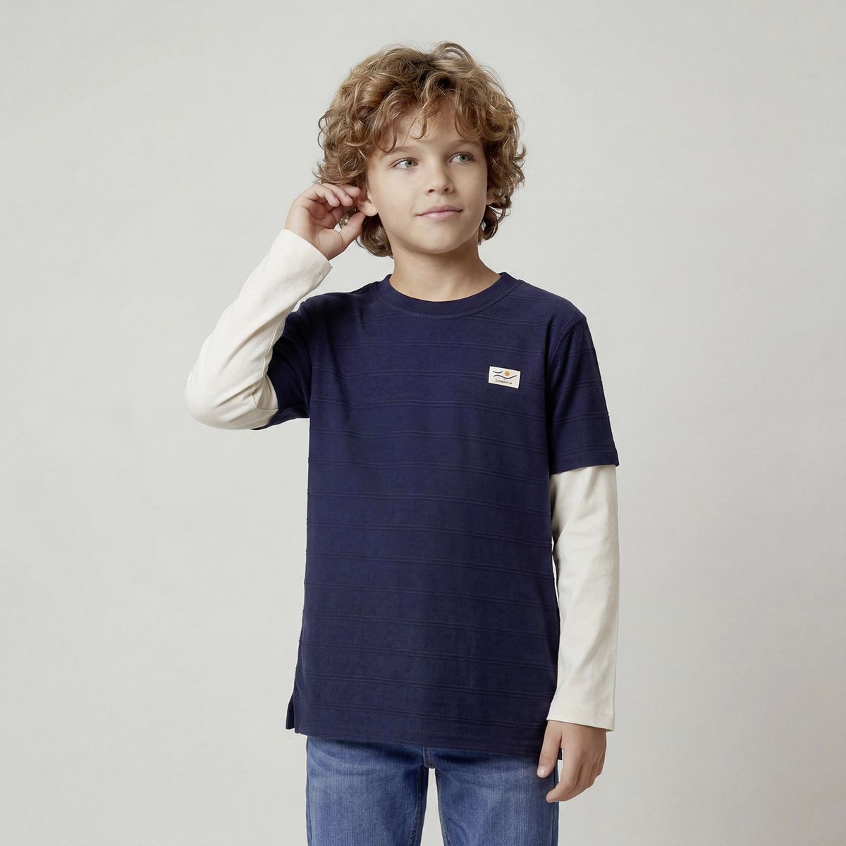 YAMP - Polera Niño Manga Larga Algodón Yamp