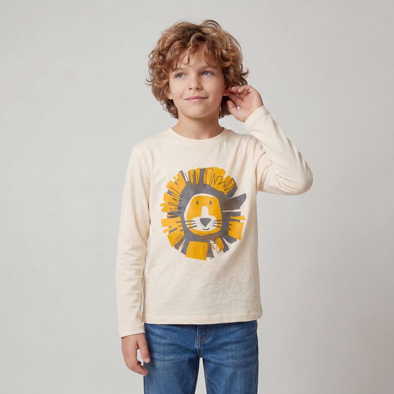 Polera Niño Manga Larga Algodón