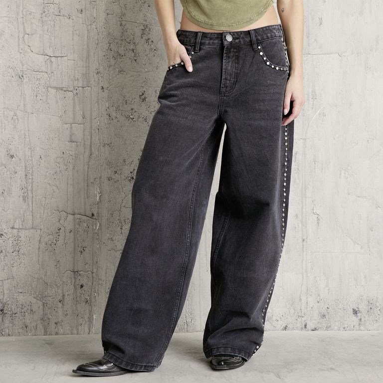 Jeans Ballon Tiro Bajo Mujer