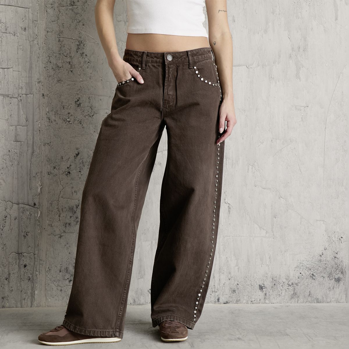 AMERICANINO - Jeans Ballon Tiro Bajo Mujer Americanino