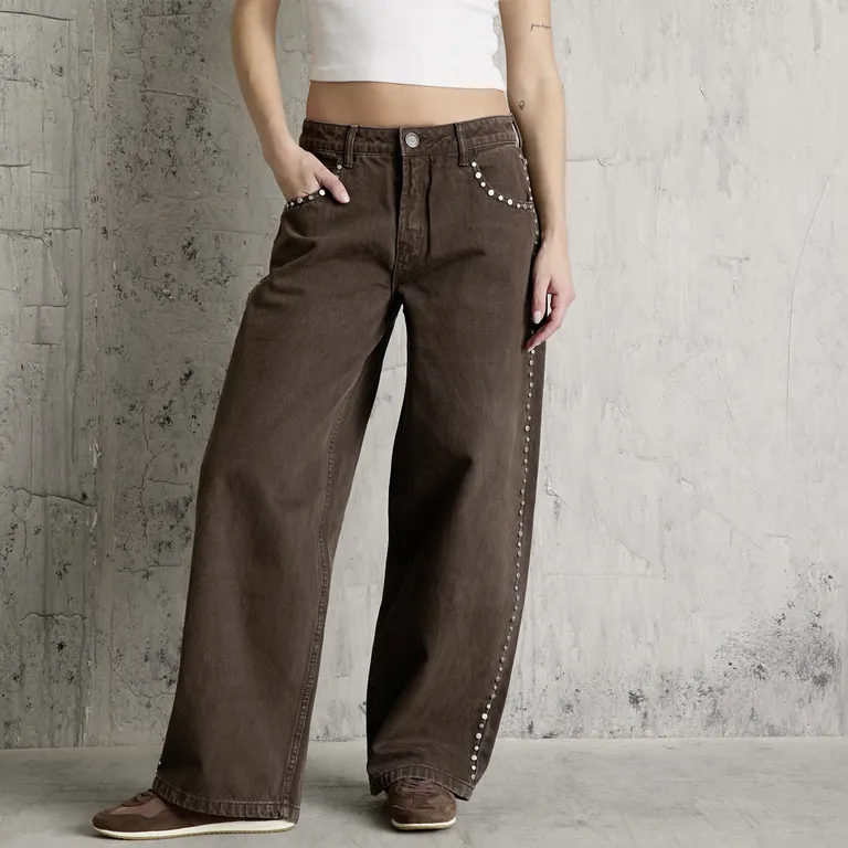 Jeans Ballon Tiro Bajo Mujer